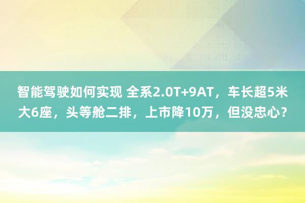 智能驾驶如何实现 全系2.0T+9AT，车长超5米大6座，头等舱二排，上市降10万，但没忠心？