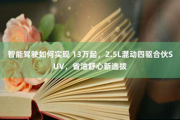 智能驾驶如何实现 13万起，2.5L混动四驱合伙SUV，省油舒心新选拔