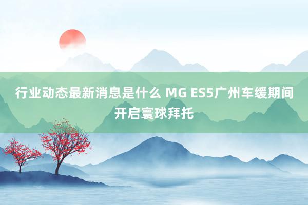 行业动态最新消息是什么 MG ES5广州车缓期间开启寰球拜托