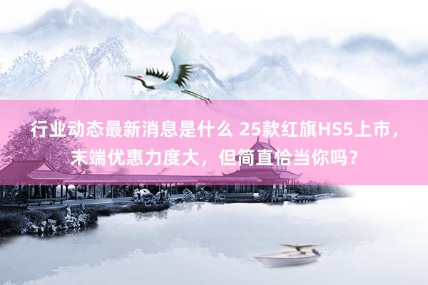 行业动态最新消息是什么 25款红旗HS5上市，末端优惠力度大，但简直恰当你吗？