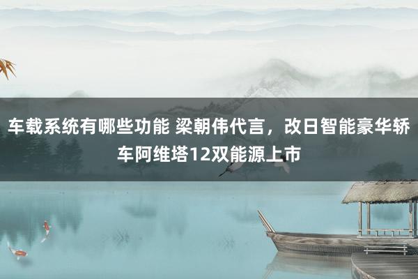 车载系统有哪些功能 梁朝伟代言，改日智能豪华轿车阿维塔12双能源上市