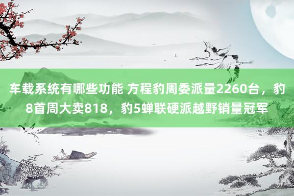 车载系统有哪些功能 方程豹周委派量2260台，豹8首周大卖818，豹5蝉联硬派越野销量冠军